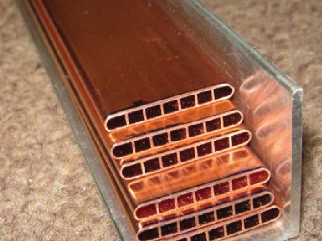 copper tubes with seven channel profile